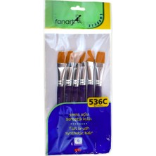 Fanart Academy Seri 536C Yassı Fırça Renkli No:20 6'lı Paket