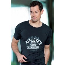 Lissa Butik Premium Kalite Berrak Erkek  Athletick Baskılı Tshirt 1036 Moda