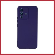 Bezos Vivo V23 5g Kılıf Nano Içi Kadife Silikon - Mor Strsnl