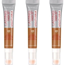 Rimmel London Lasting Finish 25HR Breathable Kapatıcı 600 Dark 3 x 7 ml