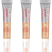 Rimmel London Lasting Finish 25HR Breathable Kapatıcı 300 Medium 3 x 7 ml