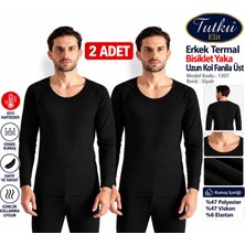 Tutku Elit Termal Erkek Bisiklet Yaka Uzun Kol Üst Fanila Içlik 1307 - 2 Adet