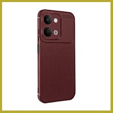 Bezos Vivo Y31D Auto Focus Karbon Kapak - Bordo Bcks
