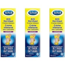 Scholl Anti-Hornhaut Creme Intensiv Yoğun Ayak Bakım Kremi 3 x 75 ml