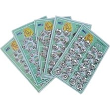 Toptan Budur 5 Boy Metal, Dikmeli Çıtçıt Düğme Seti. 8 Mm/10 Mm/12 Mm/14 Mm/16 mm