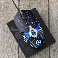 Toptan Budur 3200DPI Kablolu Işıklı Ergonomik Tasarım Oyuncu Gaming Mouse - AL5046 (Siyah)