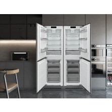 Sharp SJ-BE227M01X-EN  8 Çekmeceli Dondurucu 4 Kapılı Ankastre Buzdolabı Seti