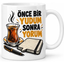 Twin Store Işlem Sırası Tasarımlı Porselen Kupa - Model 818 Bzstwın