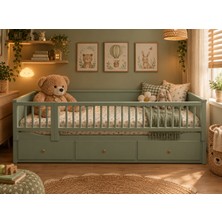 Ata-Mer Wood Products 150X50 + 47,5X50 (Yeşil) Hemnes Divan Bariyer, Trabzan, Korkuluk
