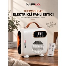 Mpıa Thermoheat 2000W Uzaktan Kumandalı Elektrikli Fanlı Isıtıcı – 25 M² Etkili Portatif Masaüstü Isıtıcı