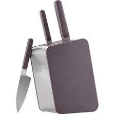 LuckyArt Berghoff Home Elements Dikdörtgen Bıçak Bloğu Peppercorn
