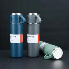 Milas Toptan Paslanmaz Çelik Bardaklı Termos Seti 500 ml