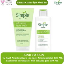 Simple Kind To Skin Nemlendirici 125 ml + Ferahlatıcı Yüz Temizleme Jeli 150 ml