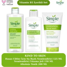 Simple Kind To Skin Nemlendirici 125 ml + Temizleme Jeli 150 ml + Tonik 200 ml