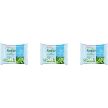 Simple Water Boost Makyaj Temizleme Mendili 3 Paket × 20 Adet, Toplam 60 Mendil