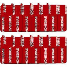 Mythriva 12 Adet 1,97 Inç x 1,55 Inç (40 x 50 Mm) Çok Yüksek Bond Yapışkan Değiştirme, Çift Taraflı Pedler Gösterge Paneli Ön Cam Vantuz Telefon Tutucu Araba Dvr Ev Vantuz Gps Navigasyon Için Gule (Kırmızı)