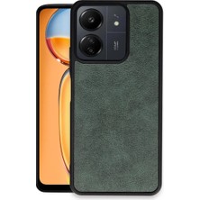 Bm Xiaomi Redmi 13C Kılıf Aras Deri Kapak - Koyu Yeşil