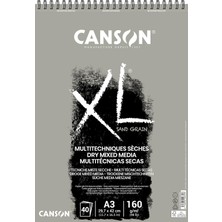 Canson Xl® Sand Grain, Gri Renkli Çizim Bloğu, Zımpara Kağıdı Benzeri Yüzey, Dın A3, 40 Yaprak, 160 G/m²
