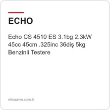 Echo Cs 4510 Es 3.1bg 2.3kw 45CC 45CM .325INC 36DIŞ 5kg Benzinli Testere