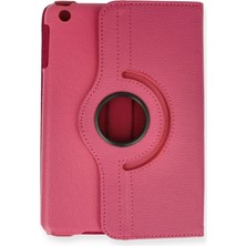 Marsilyan Apple iPad Mini 1 Kılıf 360 Tablet Deri Kılıf - Pembe