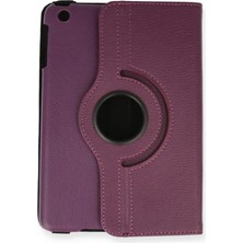 Marsilyan Apple iPad Mini 1 Kılıf 360 Tablet Deri Kılıf - Mürdüm