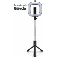 Marsilyan Kablosuz Kumandalı Rgb Halka Işık Tripod Standı ve Manyetik Telefon Tutucu