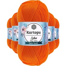 Marsilyan 5 Adet Lotus Bikini Büstiyer Bluz Örgü Ipi  K273 Turuncu