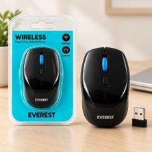 Marsilyan Kablosuz Optik Mouse Siyah Lacivert