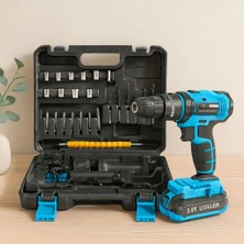 Marsilyan Şarjlı Matkap Seti 24W 1350 Rpm Çantalı