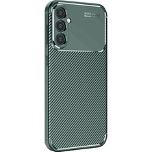 Mudanis Samsung Galaxy S25 Kılıf Auto Focus Karbon Kapak - Koyu Yeşil
