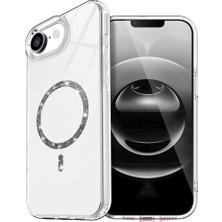 Mudanis Apple Iphone 16E Live Diamond Magsafe Kapak - Şeffaf