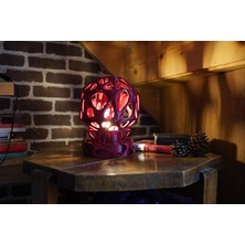 Kapya Craft Solaris Dekoratif Masa Lambası - Voronoi Desenli Heykelsi Gece Lambası, 27 Cm, Ampul Dahil