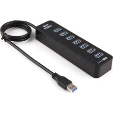 Yüksek Hızlı 7 Port USB 3.0 Hub 1.2 Metre Kablo Ile