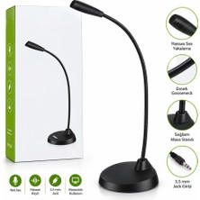 Esnek Boyunlu 3.5mm Jack Mikrofon Bilgisayar Kullanımı