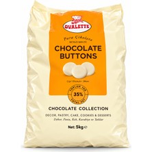 Ovalette Çikolata Para-Pul Fildişi Beyaz Ekstra %35 5 kg