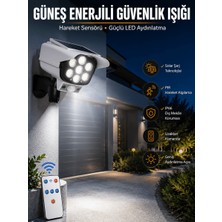 Hace Bazaar Solar Lamba Kamera Görünümlü Duvar Lambası Dönebilen Bahçe Aydınlatması