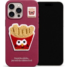 Microsonic Apple iPhone 15 Pro Max Kılıf Stitched Puppy Plush French Fries