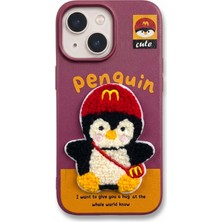 Microsonic Apple iPhone 14 Kılıf Stitched Puppy Plush Cute Penguin