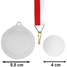Photoink Sublimasyon Gümüş Madalya 5.5 cm