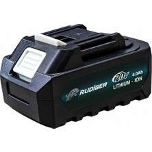 RUDİGER Rudıger RD-1027 20V 4.0 Ah 10 Pilli Lityum Iyon Batarya – Kızaklı Yedek Akü 4000 Mah