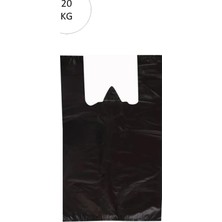 Hace Bazaar Siyah Atlet Poşet Büyük Boy 50X90 cm Takriben 240 Adet 20 kg