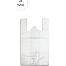 Hace Bazaar Beyaz Hışır Atlet Poşet Mini Boy 22X31 cm 20 Paket Takriben 10.000 Adet