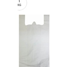 Hace Bazaar Beyaz Atlet Poşet Mini Boy 20X34 cm Takriben 235 Adet 1 kg
