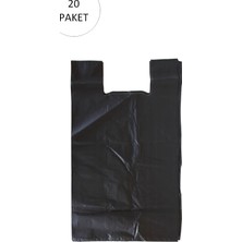 Hace Bazaar Siyah Hışır Atlet Poşet Mini Boy 22X31 cm 20 Paket Takriben 10.000 Adet
