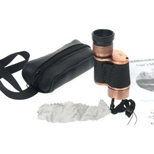 Hace Bazaar 6X24  Baıgısh, Askeri Tarzi Pirinç ve Deri Kaplamalı, Deri Çantalı Monocular Dürbün Princ