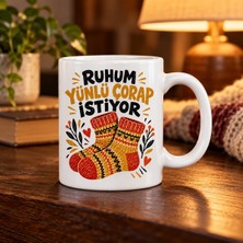 Ulu Pazarlama Kışlık Ruh Tasarımlı Porselen Kupa - Model 889