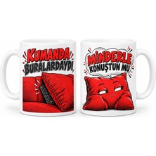 Salmore Kayıp Kumanda 2'li Porselen Kupa Seti - Model 891 Bty