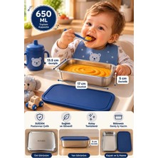 Gugga Mimo 650ML SUS304 Paslanmaz Çelik Saklama & Öğün Kabı Düz Model