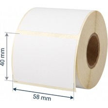 58X40 Termal Etiket 500 Sarım Terazi Etiketi