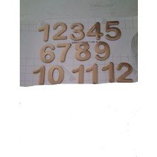 Gendec Kapı Numarası 4.2 cm Altın Sarı Metal Kendinden Yapışkanlı No:1-2-3-4-5-6-7-8-9-10-11-12